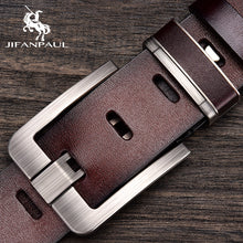 Load image into Gallery viewer, JIFANPAUL Brand Genuine Men&#39;s Leather Fashion Belt Alloy Material Pin Buckle Business Retro Men&#39;s Jeans Wild High Quality  Belts