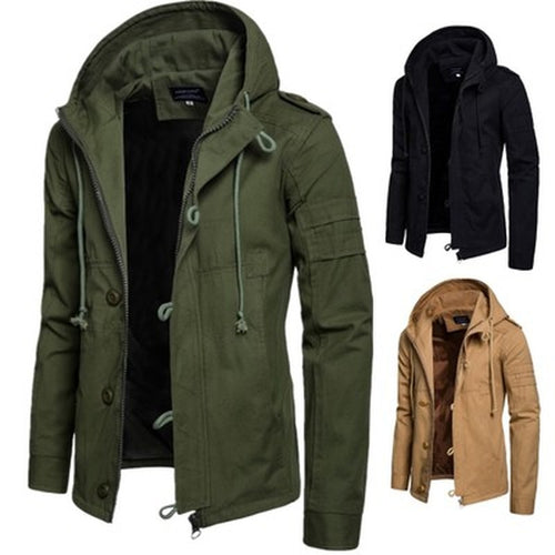 Zogaa 2019 NEW Fashion Men's Jacket Brand Army Green Military Wide-waist Coat Casual Cotton Windbreaker Overcoat Jacket Hot Sale