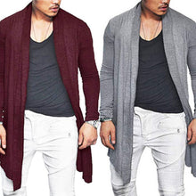 Load image into Gallery viewer, Autumn Men Stylish Knitted Cardigan Slim Fit Pleated Long Sleeve Casual Sweater Overcoat Tops M-XXXL