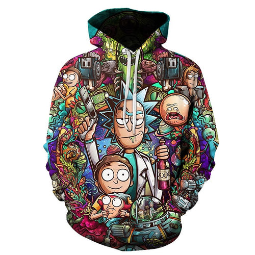 Rick and Morty Hoodies Sportswear Unisex Sweatshirt Best Sellers fashion Hip hop Hoodie Comic Casual Tracksuit Pullover