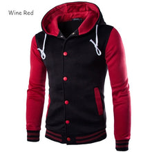 Load image into Gallery viewer, 2019 New Men/Boy Baseball Jacket Men Fashion Design Wine Red Mens Slim Fit College Varsity Jacket Men Brand Stylish Veste Homme