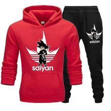 Load image into Gallery viewer, SAIYAN Men&#39;s Sets drop shipping hoodies+Pants Harajuku wholesale Sport Suits Casual Sweatshirts Tracksuit Sportswear plus 5XL