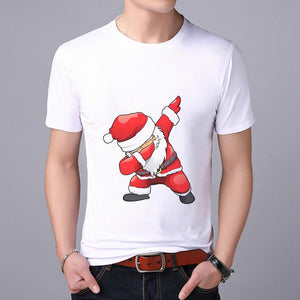 Funny Santa Claus print MEN T-shirt Top Tees Christmas tshirt Christmas Print Men T Shirt  Santa Claus Tee Shirt 2019