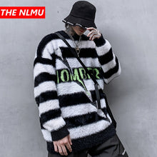 Load image into Gallery viewer, Harajuku Stripe Sweaters Men Hip Hop Loose Pullover Sweater Streetwear Male Female Fashion Winter 2019 Clothing WG588