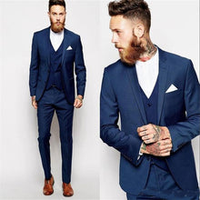 Load image into Gallery viewer, New style Best Sellers Notch Lapel Two Buttons Charcoal Gray Groom Tuxedos Suit Wedding Men&#39;s suits( jacket+Pants+vest+tie)