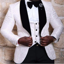 Load image into Gallery viewer, Best Sellers Notched Lapel Two Button Gray High quality Groom Tuxedos Suit Wedding Men&#39;s suits ( jacket+Pants+vest+tie)