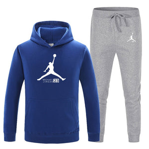 23 JORDAN Autumn winter Hot Sale Men's Sets Hoodie+pants 2 Pieces Sets Casual Tracksuit Male Sportswear Gyms Fitness Sweatpants