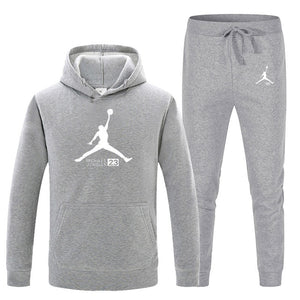 23 JORDAN Autumn winter Hot Sale Men's Sets Hoodie+pants 2 Pieces Sets Casual Tracksuit Male Sportswear Gyms Fitness Sweatpants