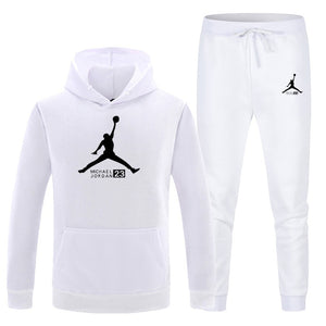 23 JORDAN Autumn winter Hot Sale Men's Sets Hoodie+pants 2 Pieces Sets Casual Tracksuit Male Sportswear Gyms Fitness Sweatpants