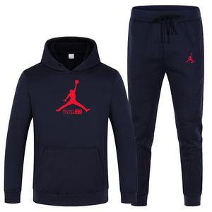 23 JORDAN Autumn winter Hot Sale Men's Sets Hoodie+pants 2 Pieces Sets Casual Tracksuit Male Sportswear Gyms Fitness Sweatpants