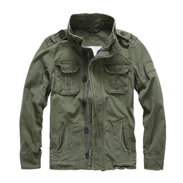 Men Spring Bomber Jacket Camouflage Autumn Combat Jackets Military Pocket Outwear Army Coats Casual Male Cotton Size