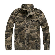 Load image into Gallery viewer, Men Spring Bomber Jacket Camouflage Autumn Combat Jackets Military Pocket Outwear Army Coats Casual Male Cotton Size