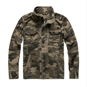 Men Spring Bomber Jacket Camouflage Autumn Combat Jackets Military Pocket Outwear Army Coats Casual Male Cotton Size