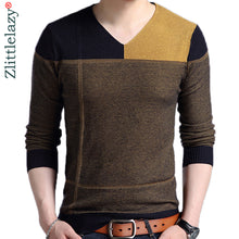 Load image into Gallery viewer, 2019 new designer pullover patchwork men sweater mensjersey knitted sweaters mens wear slim fit knitwear fashion clothing 3129