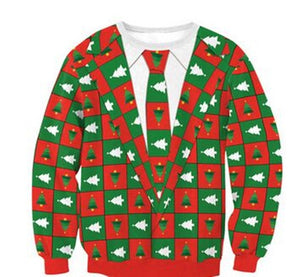 2019 Santa Claus Xmas Patterned Sweater Ugly Christmas Sweaters Tops Men Women Funny Pullovers Blusas Hot Fashion