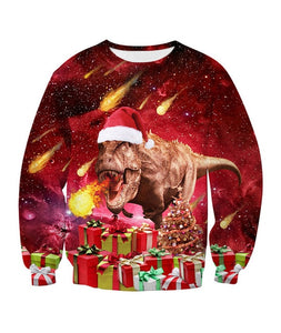 Men's sweater pull homme Ugly Christmas Sweater Santa Claus 3d Loose Hoodie Men Women christmas sweater men pull noel homme