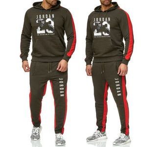 Men's Fashion Tracksuit Casual Sportsuit Men Hoodies/Sweatshirts Sportswear JORDAN 23 Coat+Pant Tracksuit Men Set Brand Clothing