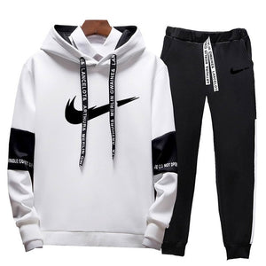 Brand Clothing Men's Casual Sweatshirts Pullover Cotton Men tracksuit Hoodies Two Piece +Pants Sport Shirts Autumn Winter Set