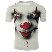 Load image into Gallery viewer, Horror Movie It Penny Wise Clown Joker 3D Print Tshirt Men/Women Hip Hop Streetwear Tee T shirt 90s Boys Cool Clothes Man Tops