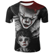 Load image into Gallery viewer, Horror Movie It Penny Wise Clown Joker 3D Print Tshirt Men/Women Hip Hop Streetwear Tee T shirt 90s Boys Cool Clothes Man Tops