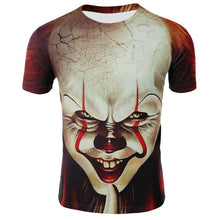 Load image into Gallery viewer, Horror Movie It Penny Wise Clown Joker 3D Print Tshirt Men/Women Hip Hop Streetwear Tee T shirt 90s Boys Cool Clothes Man Tops