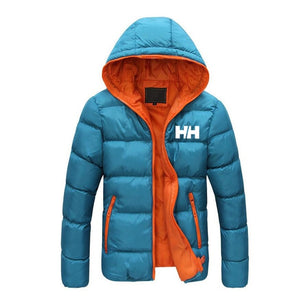 Male jacket 2019 winter informal mountain cover men's slim HH with hoodie, trendy coat plus size 3XL