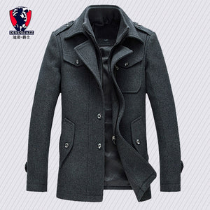 New arrival fashion mens jackets version of woolen men's jacket double collar warm woolen coat casual warm jacket PP255177