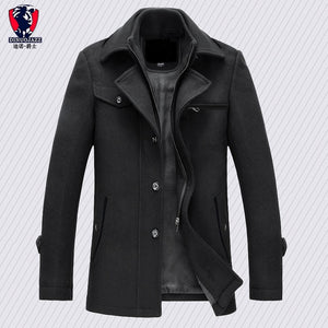 New arrival fashion mens jackets version of woolen men's jacket double collar warm woolen coat casual warm jacket PP255177