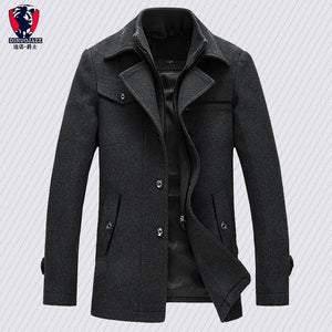 New arrival fashion mens jackets version of woolen men's jacket double collar warm woolen coat casual warm jacket PP255177