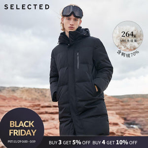 SELECTED Winter Down Jacket New Duck Down Clothes Double-Collar Men's Mid-long Down Garment Warm Coat S | 418412526