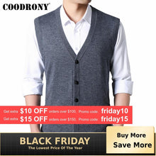 Load image into Gallery viewer, COODRONY Sweater Men Autumn Winter Warm Cashmere Wool Cardigan Men Classic Sleeveless V-Neck Mens Sweaters Cardigans Coats 91022