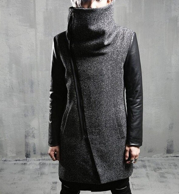 M --2Xl Hot  Winter Men New Cultivate One 'S Morality Fashion Cloth Dust Lapels Thickening Of Long Coat