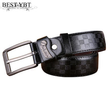 Load image into Gallery viewer, Best YBT Men&#39;s leather Belt Alloy pin buckle Trend PU lattice men belt retro fashion cowboy casual best sellers  men belt