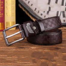 Load image into Gallery viewer, Best YBT Men&#39;s leather Belt Alloy pin buckle Trend PU lattice men belt retro fashion cowboy casual best sellers  men belt