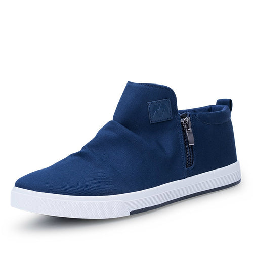 New Men's Non-Leather Casual Shoes Fashion Sneakers High-top Canvas Shoes Man Plush Warm Booties Student Best Sellers Quality