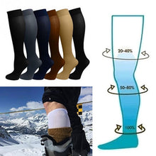 Load image into Gallery viewer, New Unisex Socks Compression Stockings Pressure Varicose Vein Stocking knee high Leg Support Stretch Pressure Circulation #745