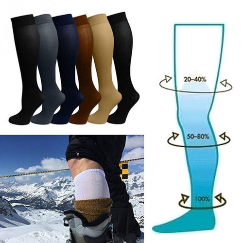 New Unisex Socks Compression Stockings Pressure Varicose Vein Stocking knee high Leg Support Stretch Pressure Circulation #745