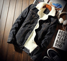 Load image into Gallery viewer, Men Jacket and Coat Trendy Warm Fleece Denim Jacket 2018 Winter Fashion Mens Jean Jacket Outwear Male Cowboy