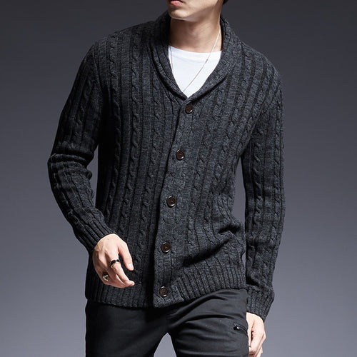 2019 New Fashion Brand Sweater Man Cardigan Thick Slim Fit Jumpers Knitwear High Quality Autumn Korean Style Casual Mens Clothes