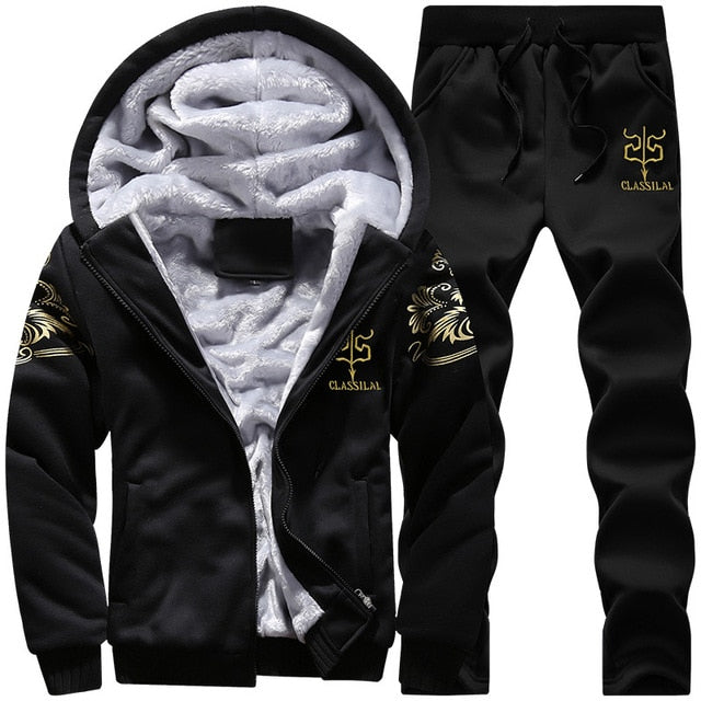 Men's large size M-9XL New Men's  Sets Autumn Sports Suit Sweatshirt + Track Pants Clothing For Men 2 pieces Sets Slim Outerwear