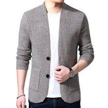Load image into Gallery viewer, Sweater Cardigan Men's 2019 Spring and Autumn New Single-breasted Slim Wool Knit V-neck Cardigan Jacket High Quality