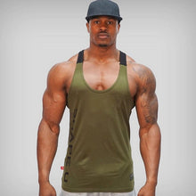 Load image into Gallery viewer, Solid Gym Men Stringer Tank Top Bodybuilding Fitness Singlets Muscle Vest Tee basketball jersey